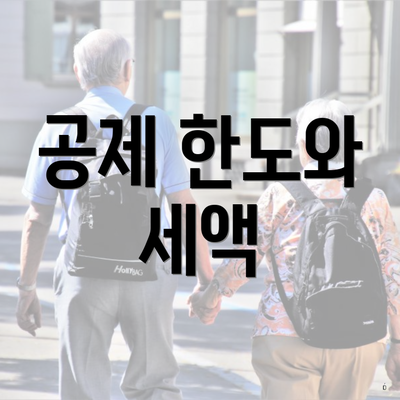 공제 한도와 세액