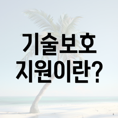 기술보호 지원이란?