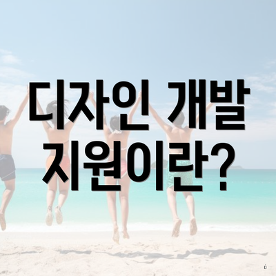 디자인 개발 지원이란?