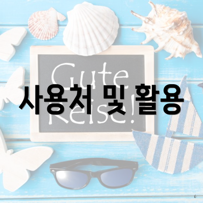 사용처 및 활용