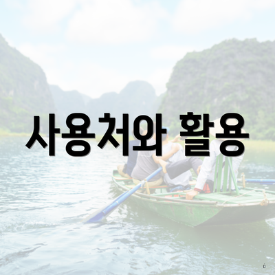 사용처와 활용