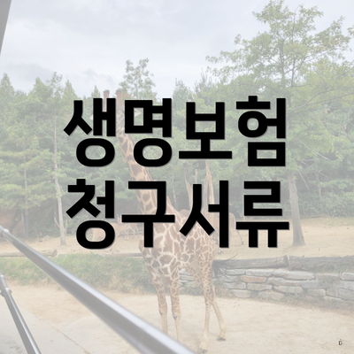 생명보험 청구서류