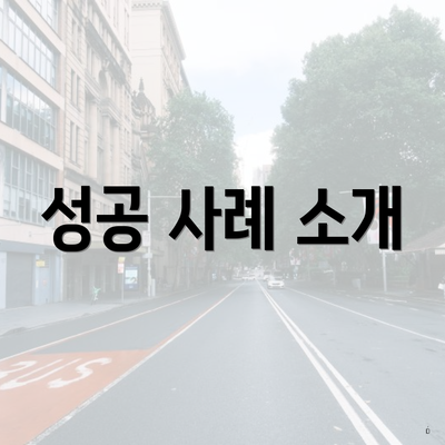 성공 사례 소개