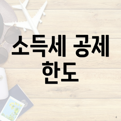 소득세 공제 한도