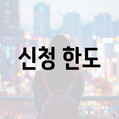 신청 한도