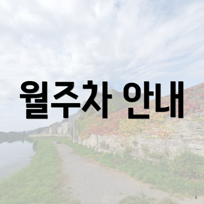 월주차 안내