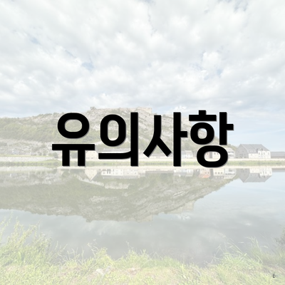 유의사항