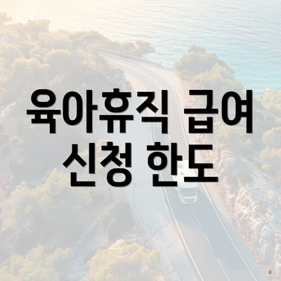 육아휴직 급여 신청 한도