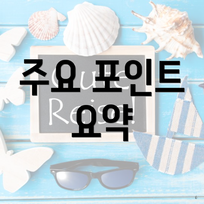 주요 포인트 요약