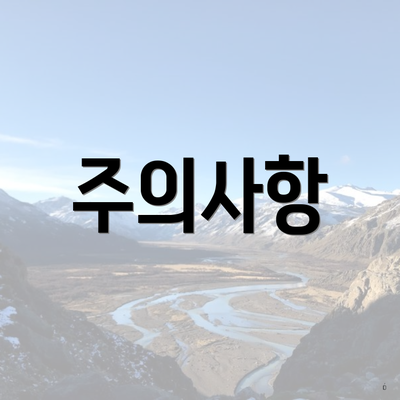 주의사항