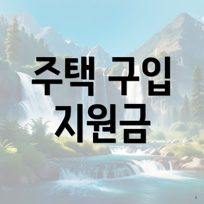 주택 구입 지원금