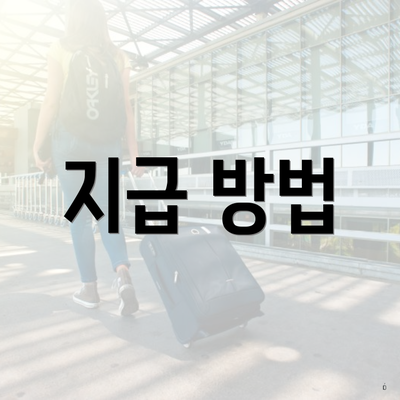 지급 방법