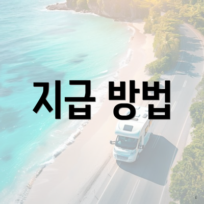 지급 방법