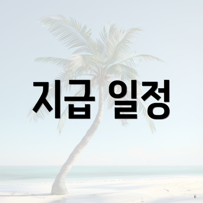 지급 일정