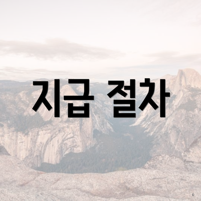 지급 절차