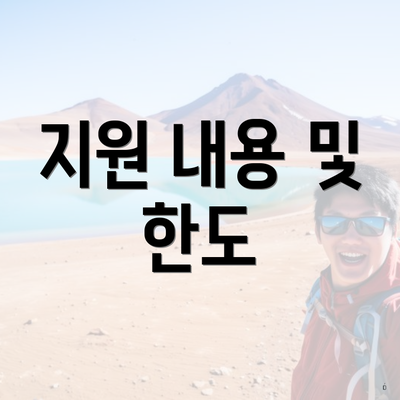 지원 내용 및 한도