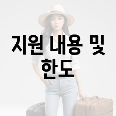 지원 내용 및 한도