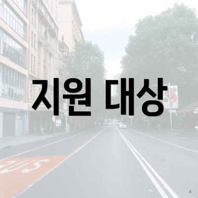 지원 대상