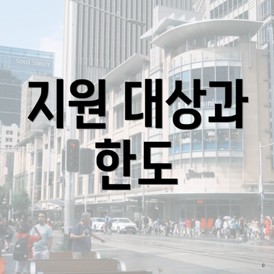 지원 대상과 한도