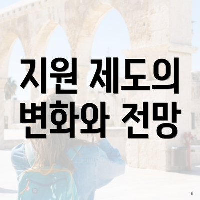 지원 제도의 변화와 전망