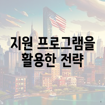 지원 프로그램을 활용한 전략
