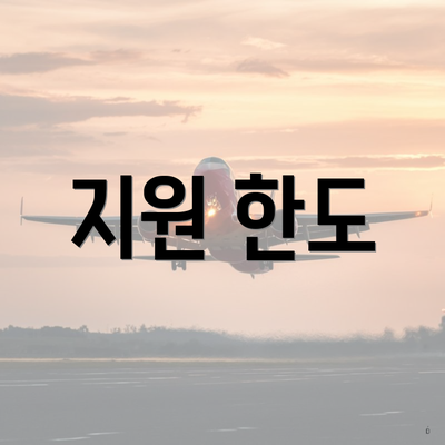 지원 한도