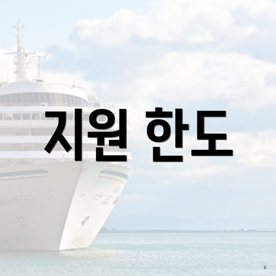 지원 한도
