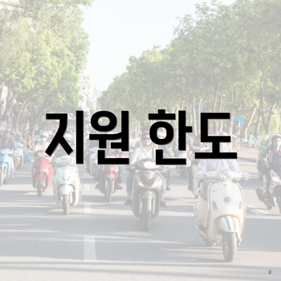 지원 한도