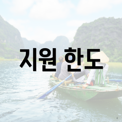 지원 한도