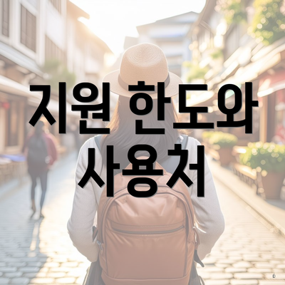지원 한도와 사용처