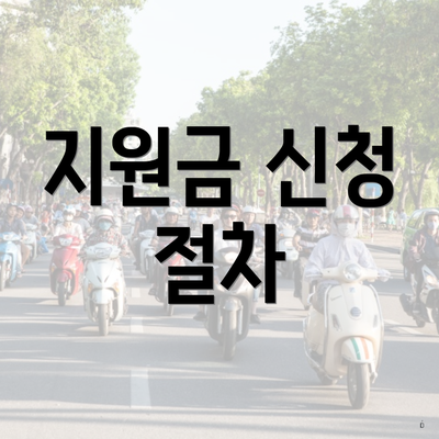 지원금 신청 절차