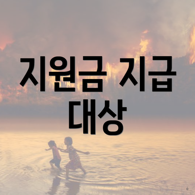 지원금 지급 대상