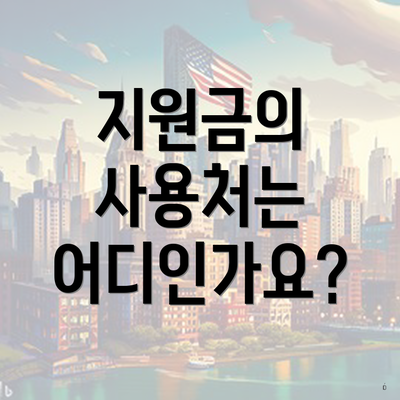 지원금의 사용처는 어디인가요?