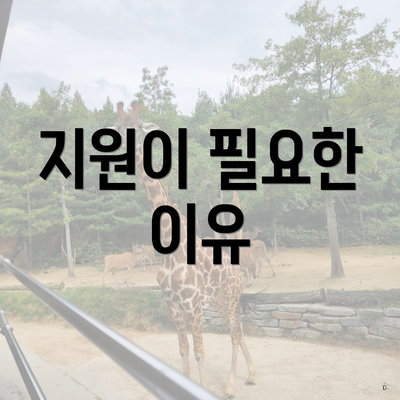 지원이 필요한 이유