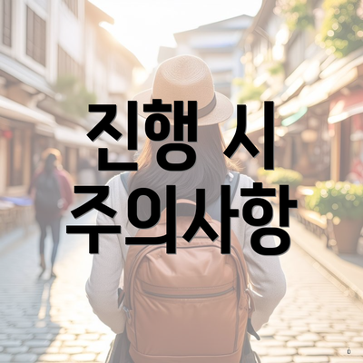 진행 시 주의사항