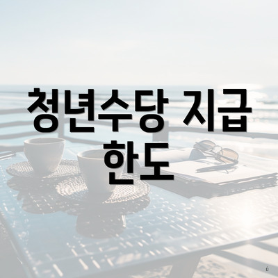 청년수당 지급 한도