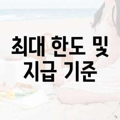 최대 한도 및 지급 기준