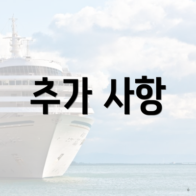 추가 사항
