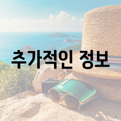 추가적인 정보