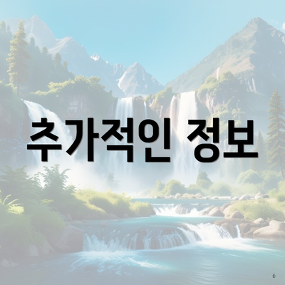 추가적인 정보