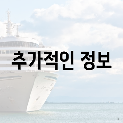 추가적인 정보