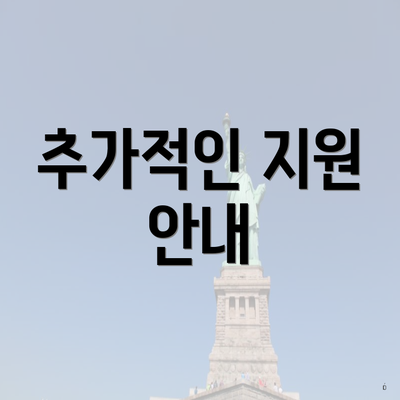 추가적인 지원 안내
