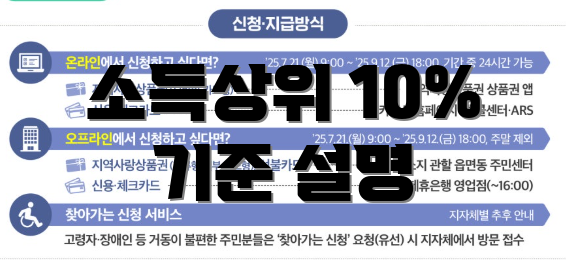 소득상위 10% 기준 설명