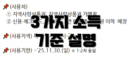 3가지 소득 기준 설명
