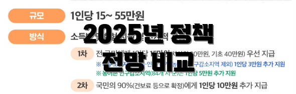 2025년 정책 전망 비교