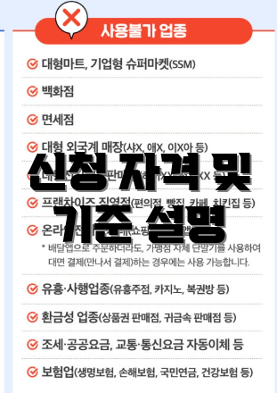 신청 자격 및 기준 설명