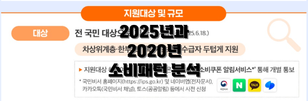 2025년과 2020년 소비패턴 분석
