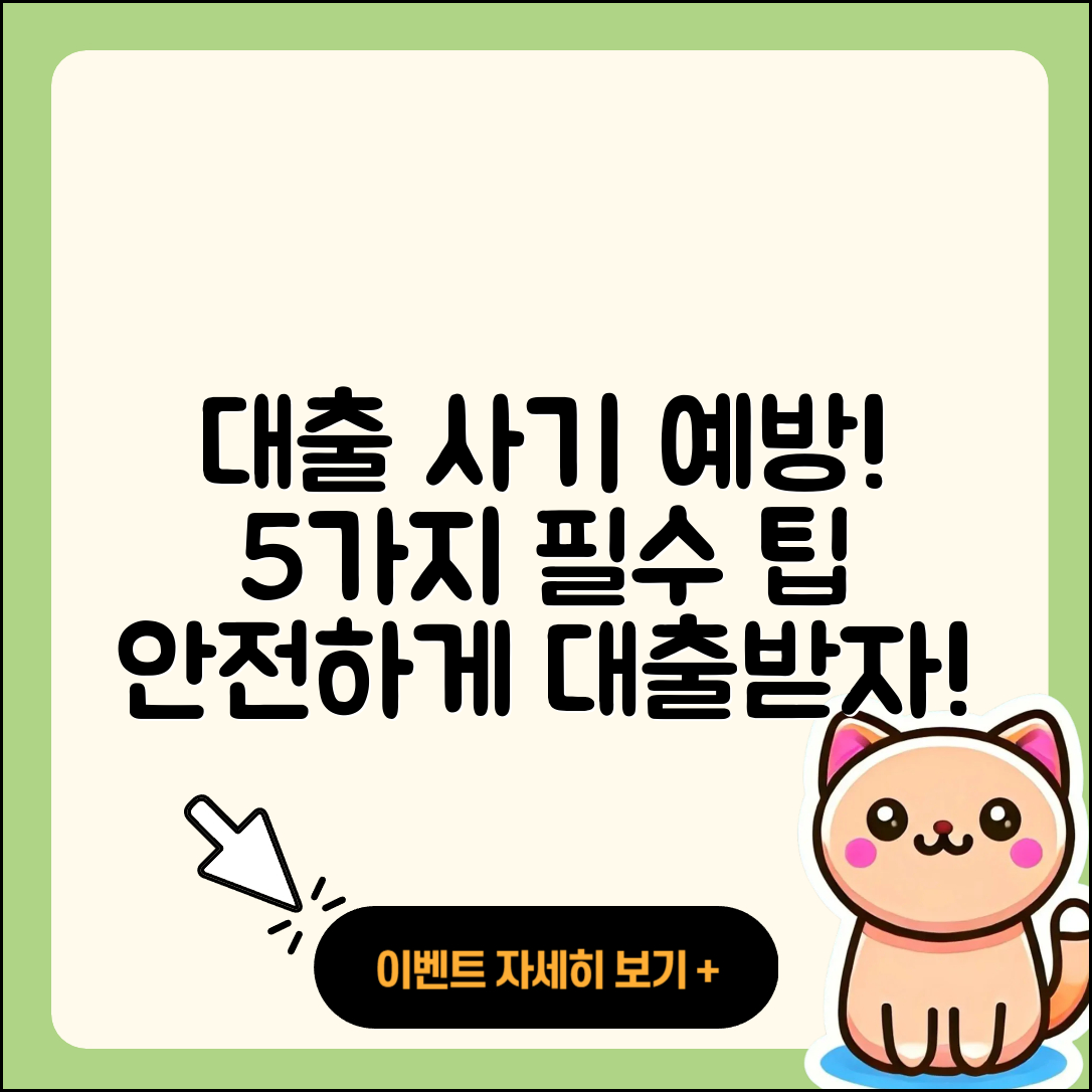 사업자 대출 사기 예방을 위한 5가지 방법