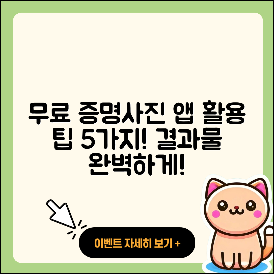 증명사진 무료어플 활용하는 5가지 팁