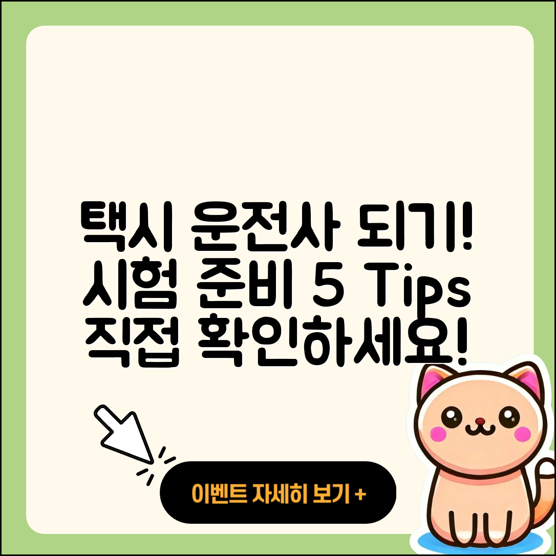 택시운전 자격시험 준비 방법 5가지